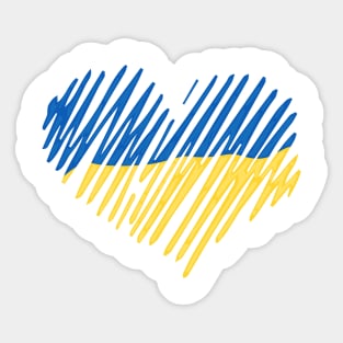 Ukraine heart Sticker